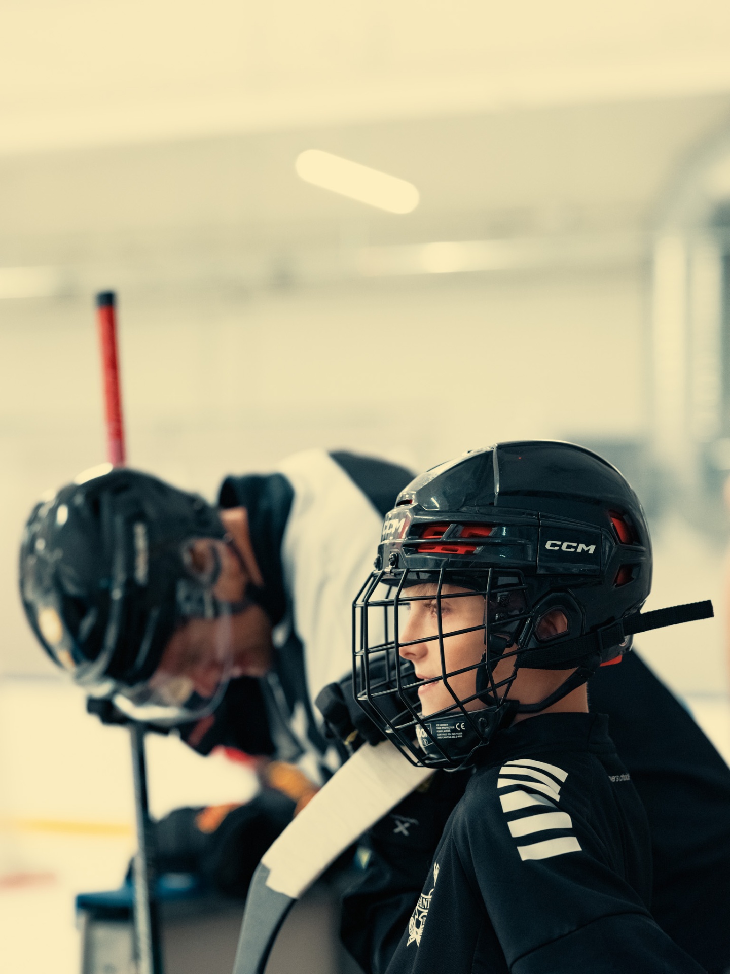 Ung Brynäs-fan i hockeyutrustning