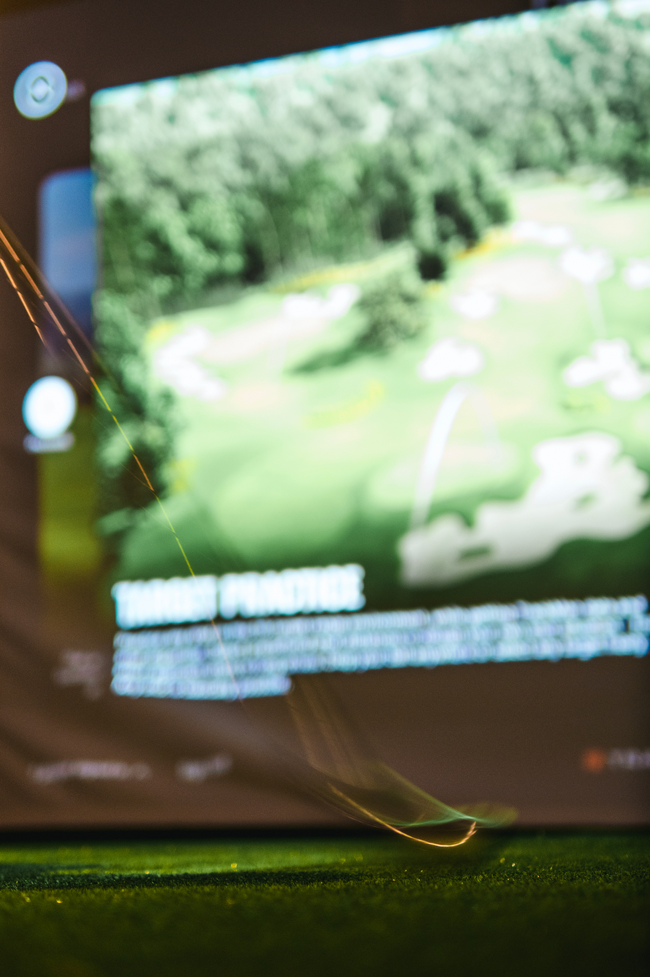 Närbild på simulatorskärm